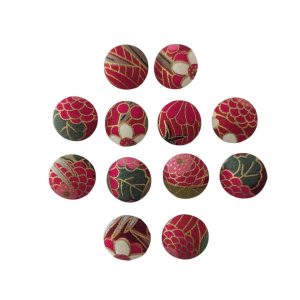 Boutons à coudre Grue Rouge 20 mm